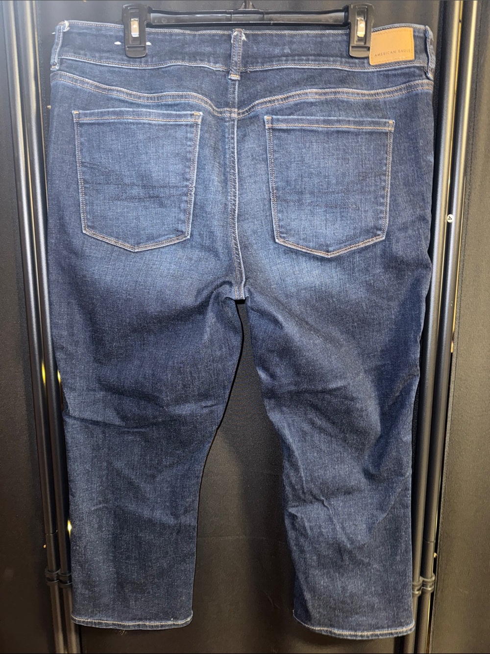 American Eagle artist crop in Dark Indigo